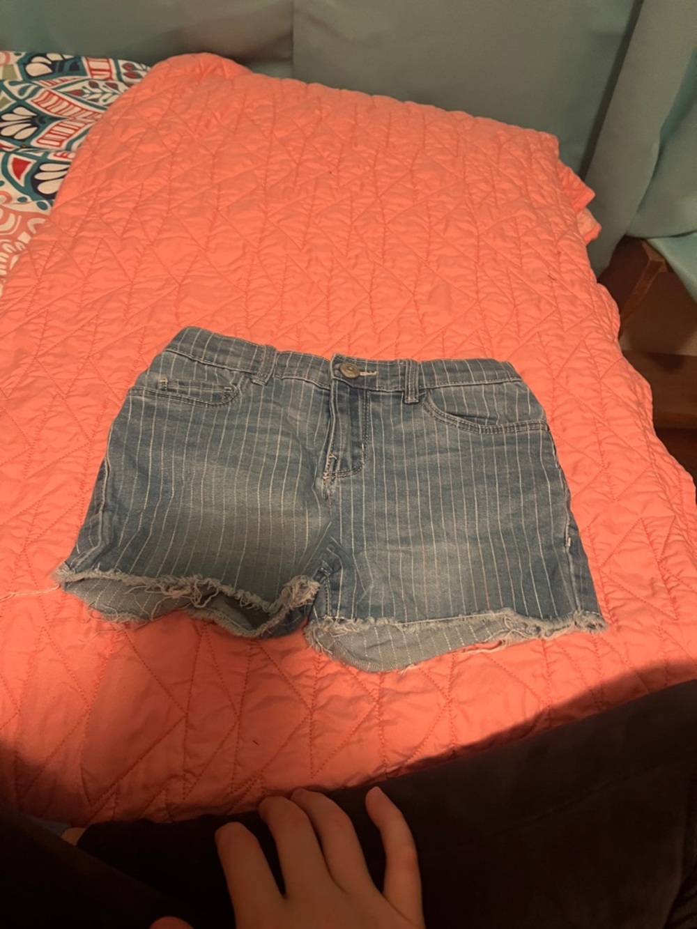 OshKosh B'gosh Blue Pinstripe Denim Kids Shorts